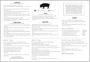 Golden Pig Restaurant menu